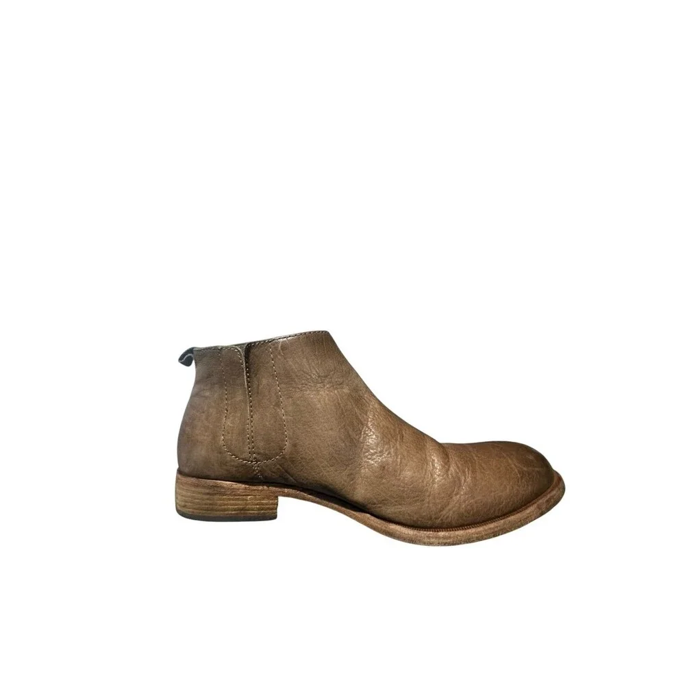 Kork Ease Women's Sz 10 M Velma Brown Leather Stretch Chelsea Ankle Boots Boho